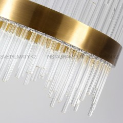 Круглая современная люстра с хрустальными палочками