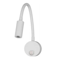 Настенная бра белая с кнопкой на корпусе Epistar LED 3W