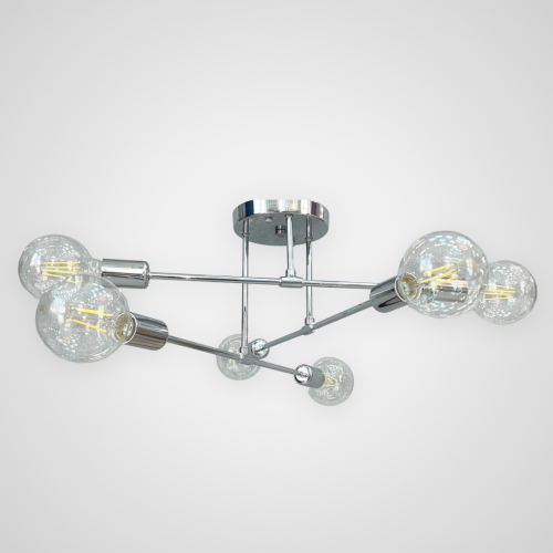 Люстра потолочная хром на 6 ламп