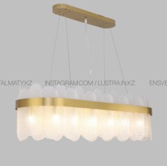 Современная овальная хрустальная люстра 90cм