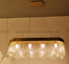 Современная овальная хрустальная люстра 90cм