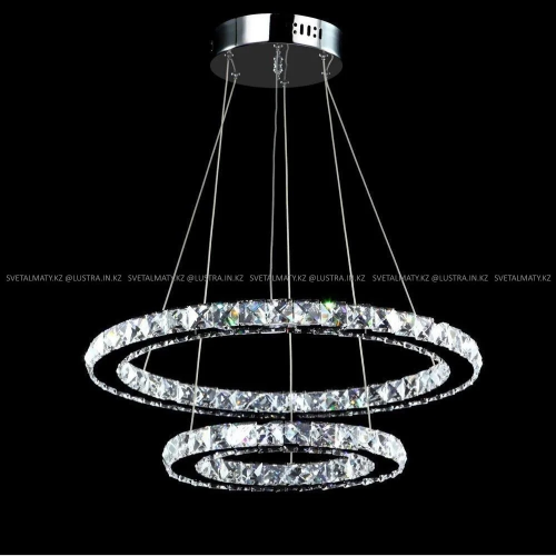 Подвесная LED люстра из хрусталя 40+20см 10043-400CR