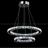 Подвесная LED люстра из хрусталя 40+20см 10043-400CR