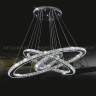 Подвесная LED люстра из хрусталя 80+60+40см