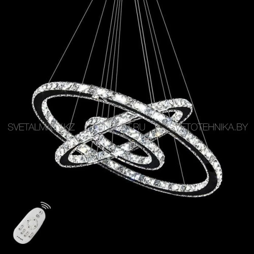 Подвесная LED люстра из хрусталя 80+60+40см