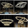 Подвесная LED люстра из хрусталя 80+60+40см