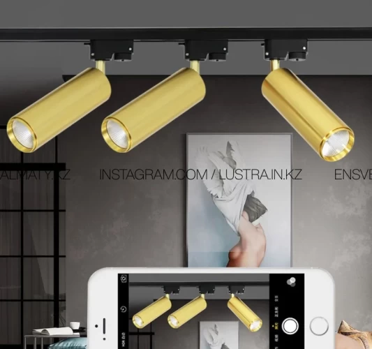 Gold Spot 12W 4000K (4шт в комплекте с черным шинопроводом 1М)