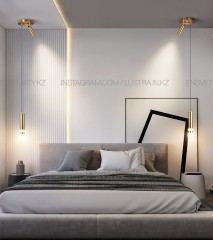 Современный светодиодный светильник, светильник для кухни,  освещения спальни, гостиной. Код товара: 3066-2GD