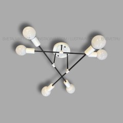 Modern White+Black люстра белый+черный на 6 ламп