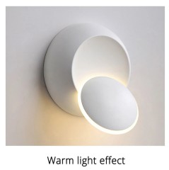 Круглый светодиодный настенный светильник с поворотом на 360 градусов WHITE