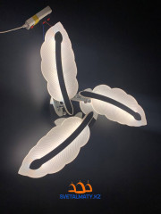 Креативная LED люстра из перьев 7245-3 CR