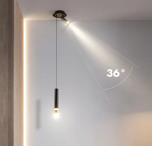 Современный светодиодный светильник черный с золотом.  Код товара: 3066-2GD+BK