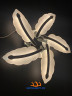 Креативная LED люстра из перьев 7245-5 CR